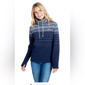 Women’s Fair Isle Fleece Funnel Neck Shep Shirt